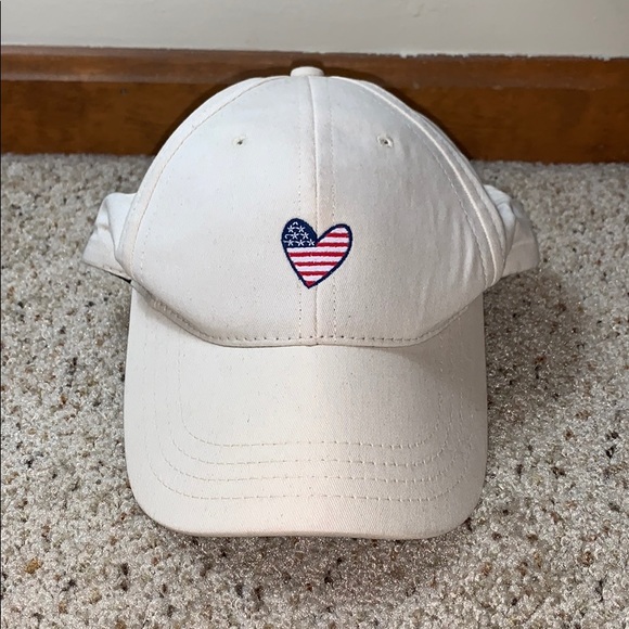 Love Your Melon Accessories - Love Your Melon Cream American Flag Heart Hat- OS
